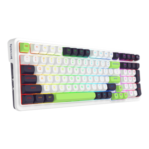 Teclado Gamer Inalámbrico Redragon Eisa K686 RGB Blanco Negro Verde