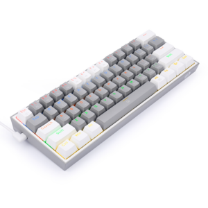 Teclado Gamer Redragon Fizz K617 RGB Gris y Blanco